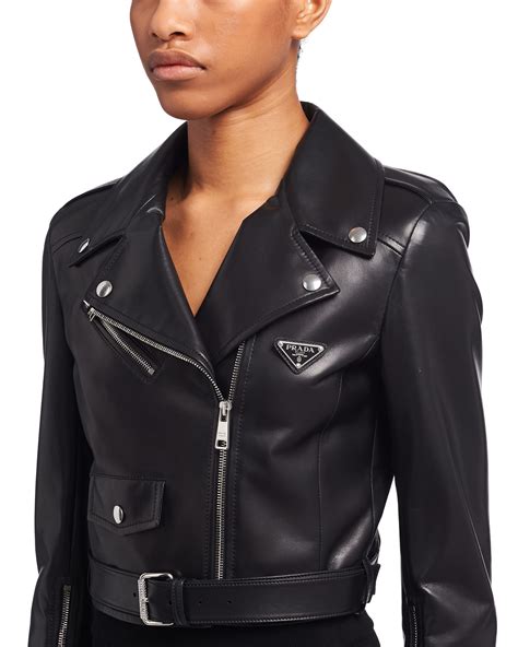 prada womens biker jackets|Prada puffer jacket women's.